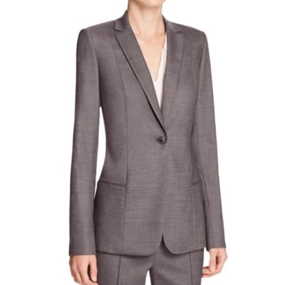 Elie Tahari Brown Wool Blazer - Picture 1 of 8
